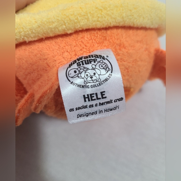 Hawaiian Stuff  Cutie Patootie 4.5" HELE Crab Plush *Orange/Yellow - Picture 3 of 5